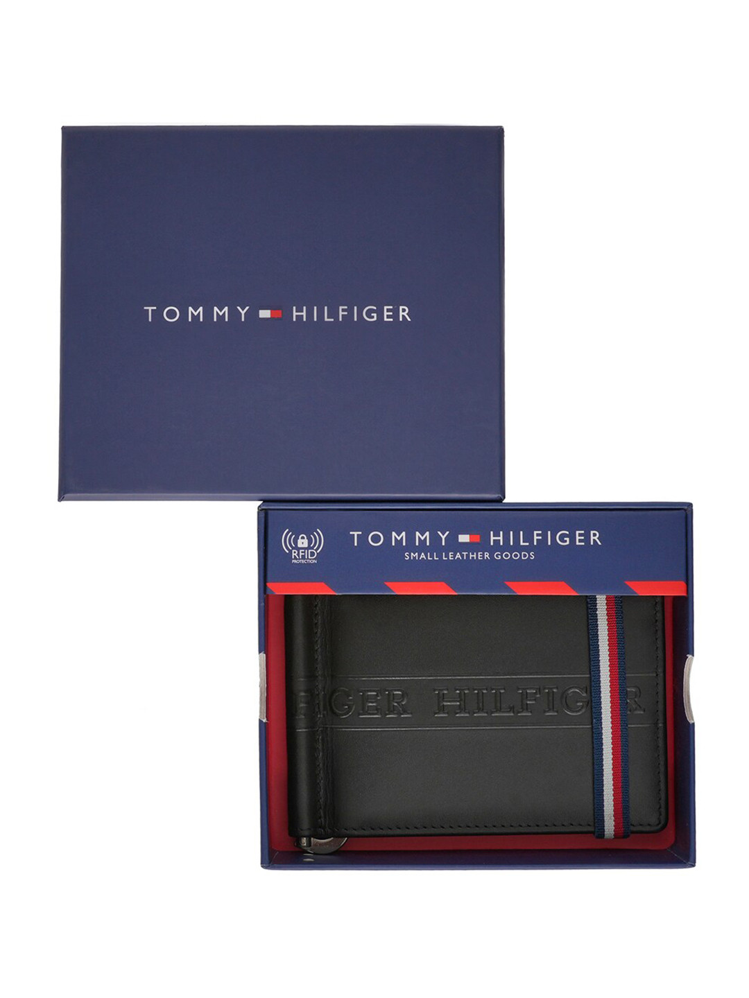 

Tommy Hilfiger Men Leather Two Fold Wallet, Black