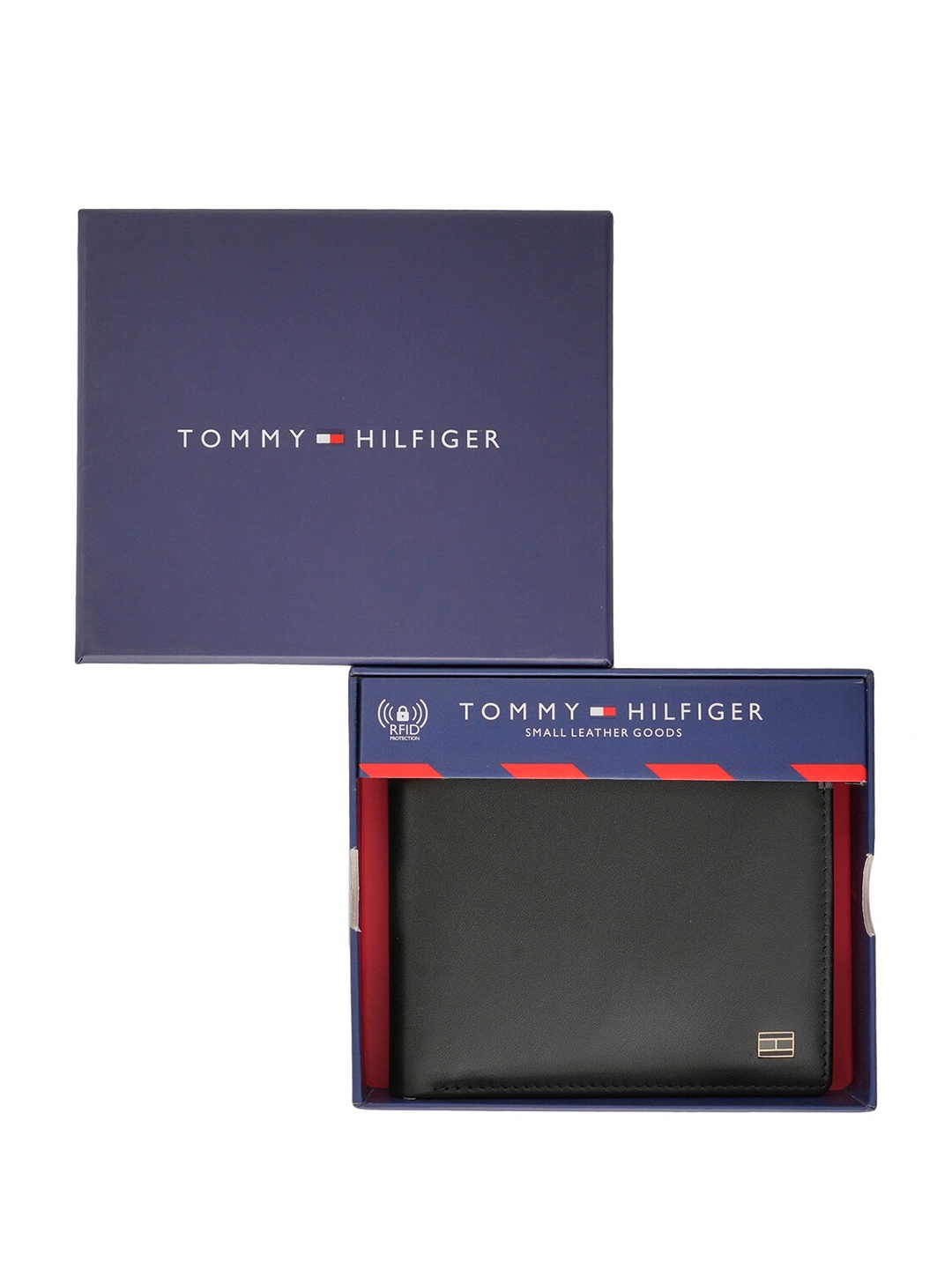 

Tommy Hilfiger Leather Two Fold Wallet, Black