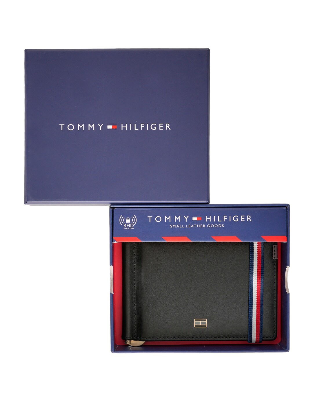 

Tommy Hilfiger Men Leather Two Fold Wallet, Black