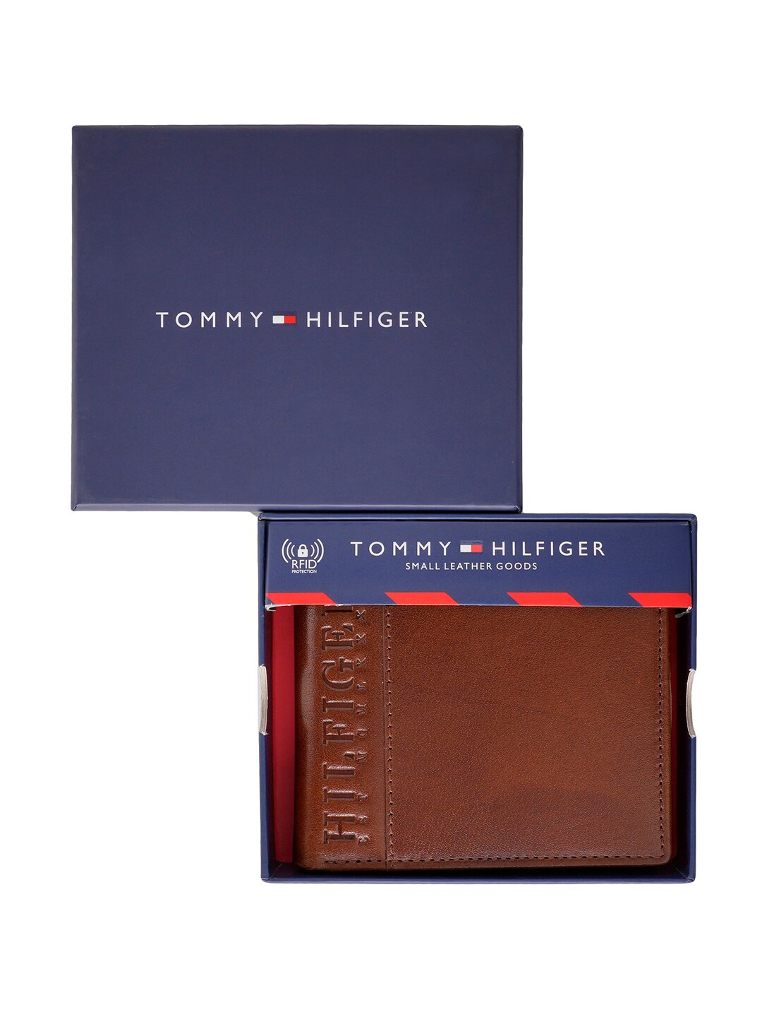 

Tommy Hilfiger Men Leather Two Fold Wallet, Brown