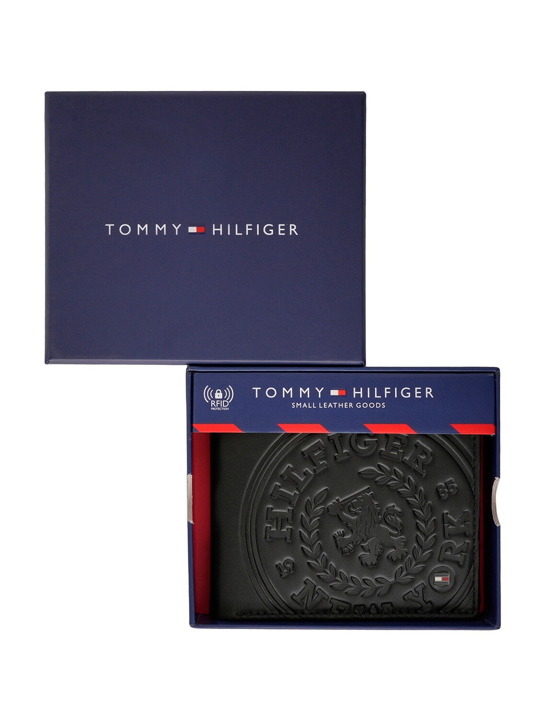 

Tommy Hilfiger Men RFID Leather Two Fold Wallet, Black