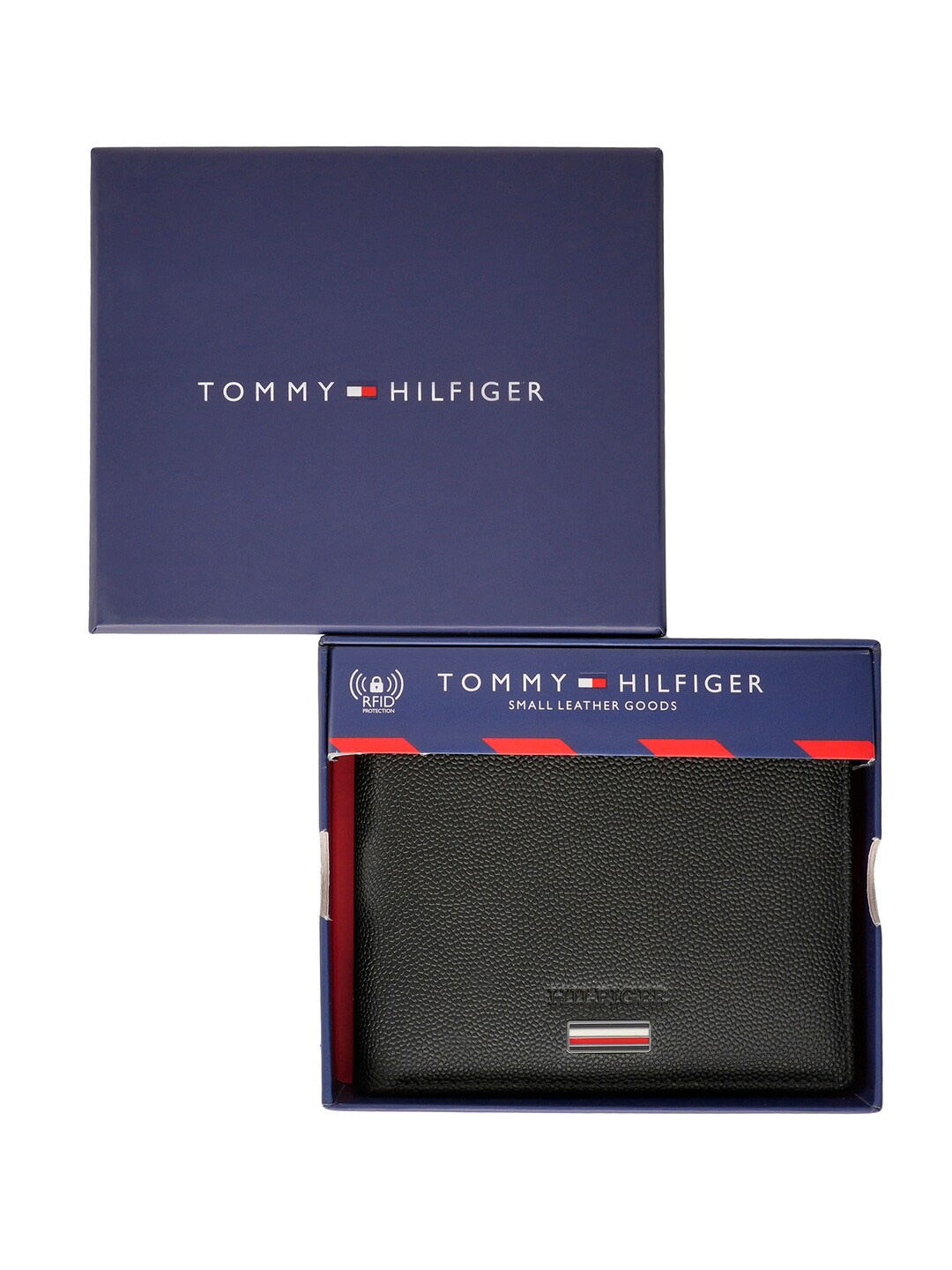 

Tommy Hilfiger Men Leather Two Fold Wallet, Black