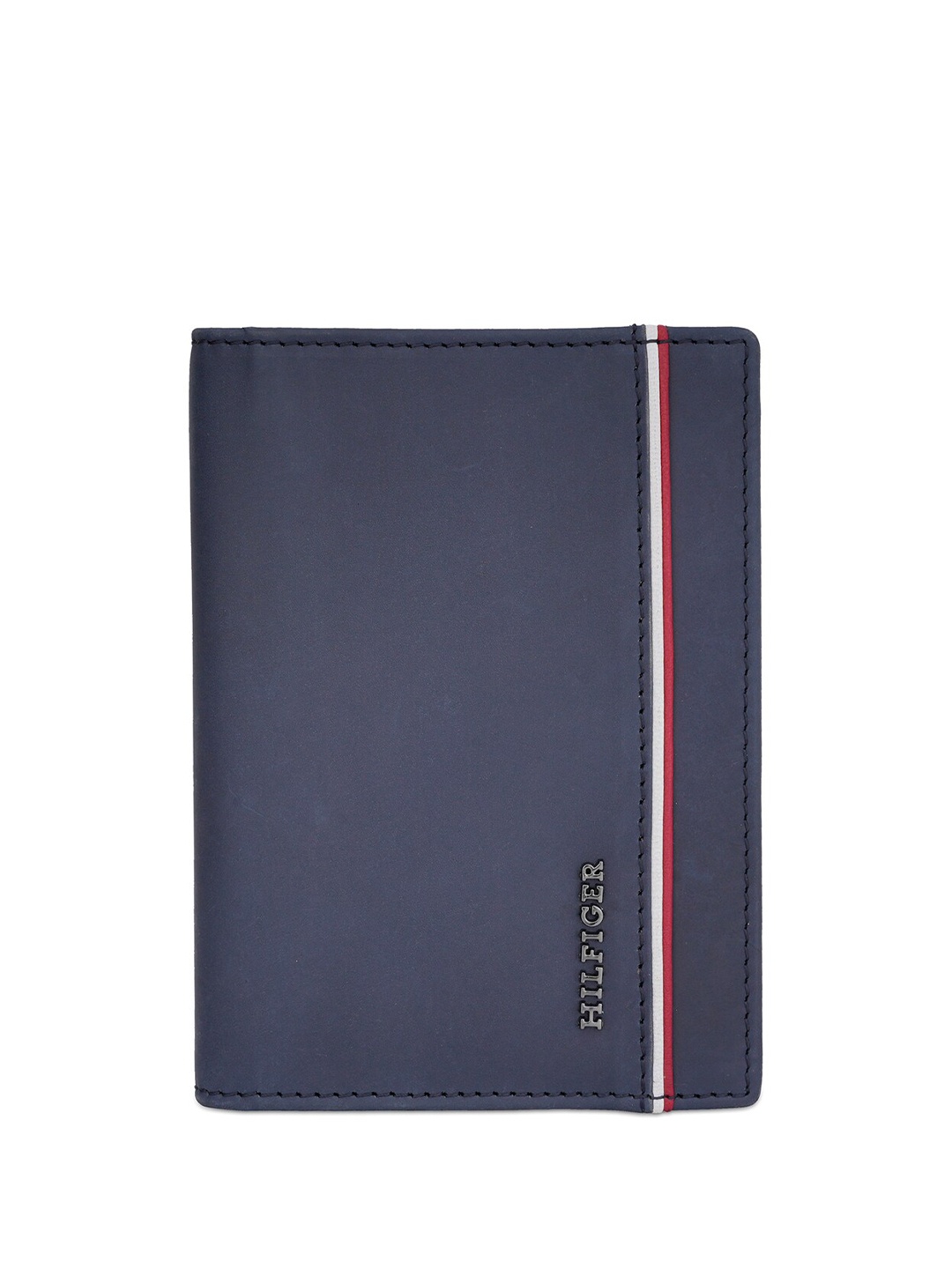 

Tommy Hilfiger Men Leather Two Fold Wallet, Navy blue