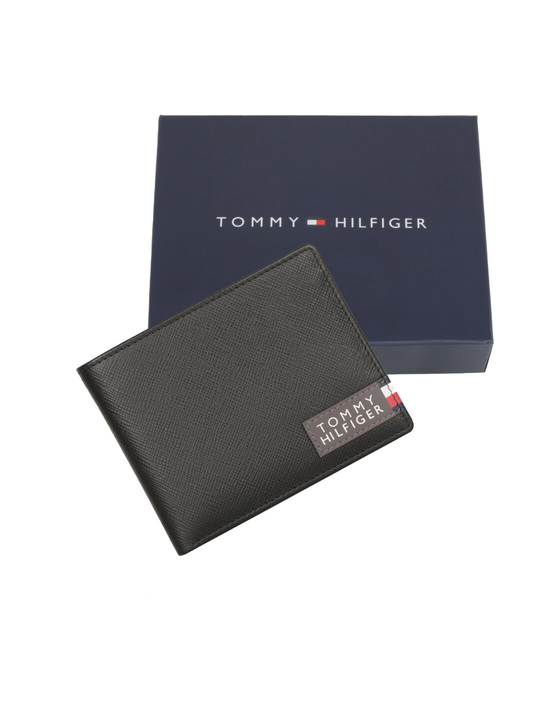 

Tommy Hilfiger Men Leather Two Fold Wallet, Black