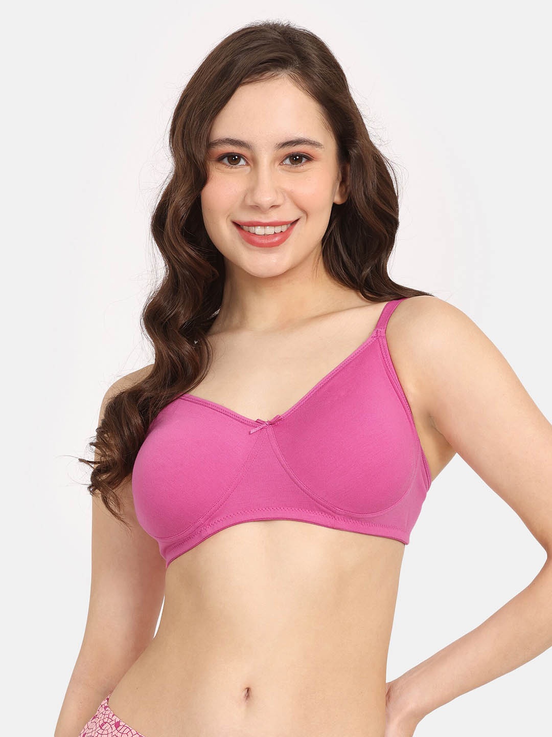 

Rosaline by Zivame Half Coverage Non Padded T-shirt Bra With All Day Comfort, Purple