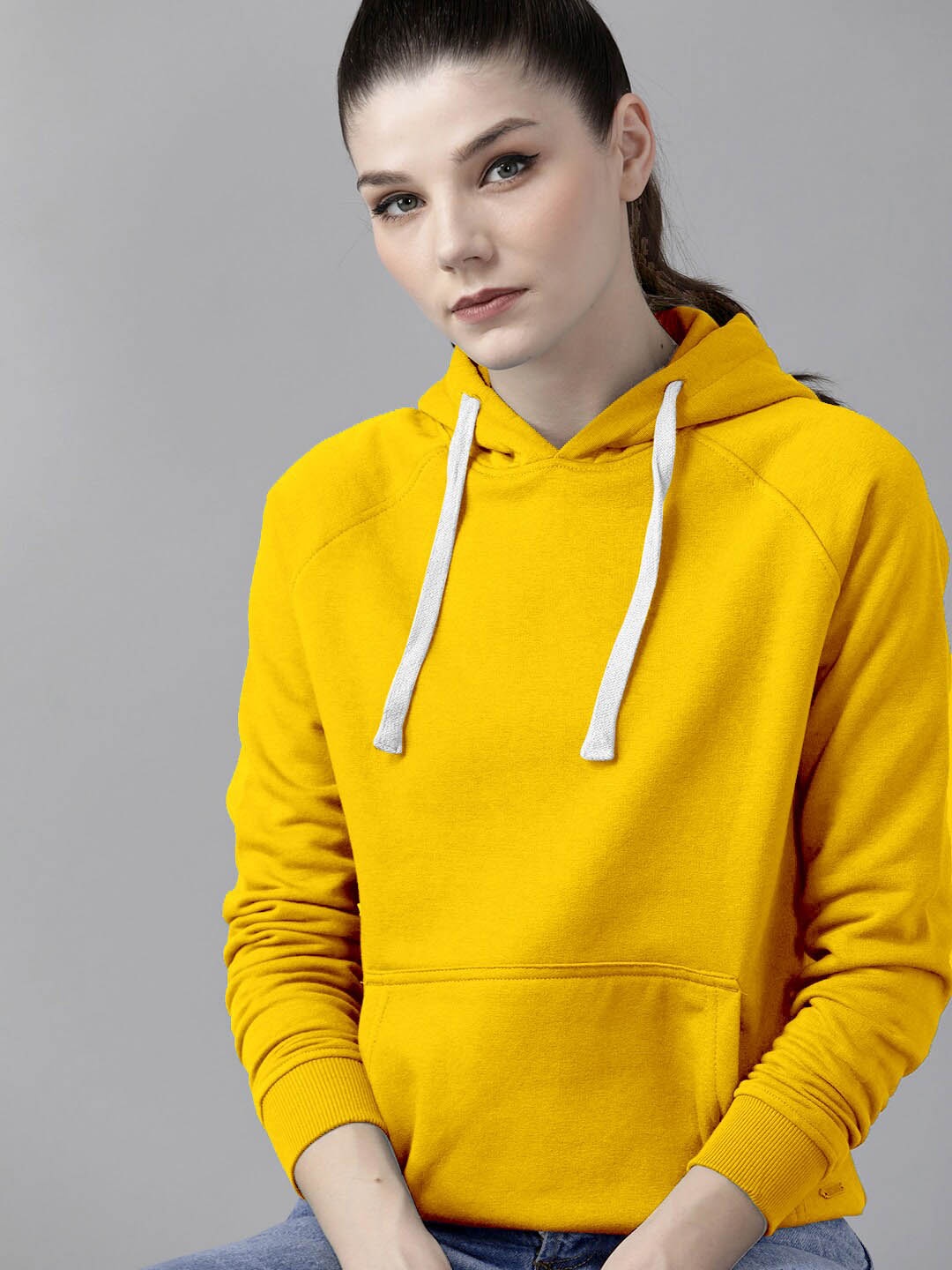 

BAESD Cotton Hooded Sweatshirt, Yellow