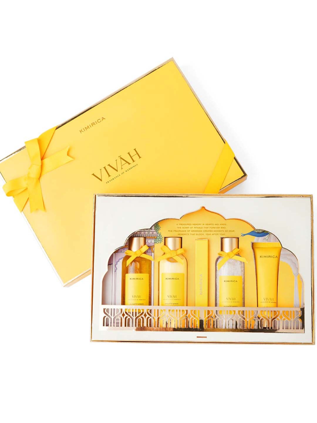 

Kimirica Vivah 5-Pcs Indulgence Wedding Gift Set, Yellow