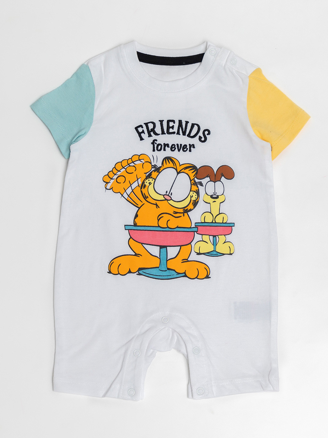 

BAESD Infants Garfield Printed Pure Cotton Rompers, White