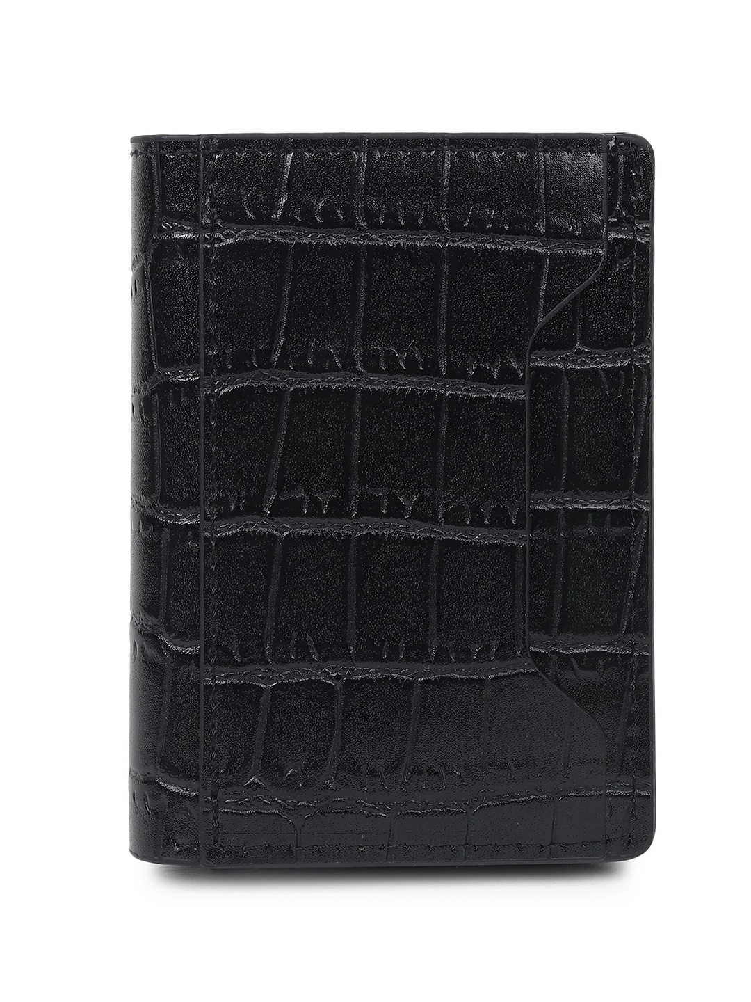 

The Roadster Lifestyle Co. Textured Leather Card-Holder Wallets, Black