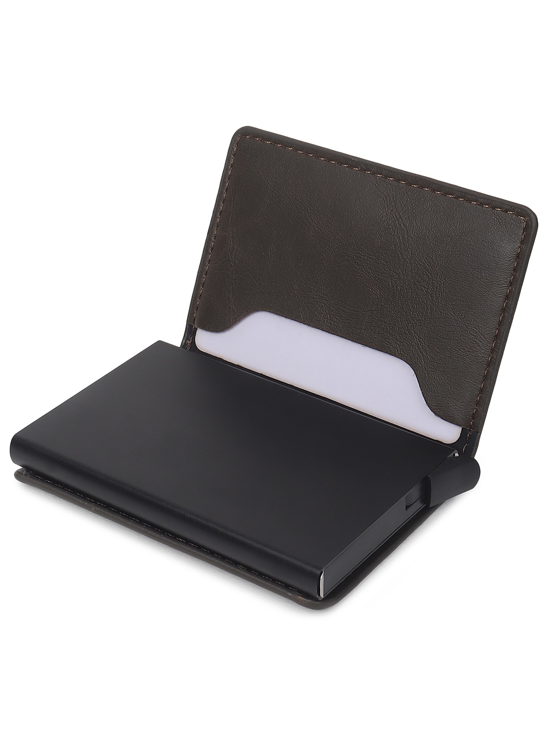 

The Roadster Lifestyle Co. Textured Leather Card-Holder Wallets, Black