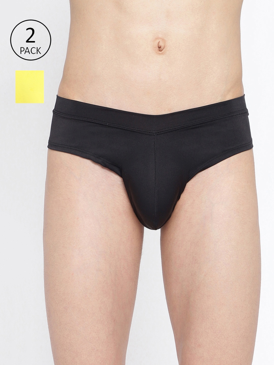 

La Intimo Pack Of 2 Mid-Rise Anti-Microbial Basic Briefs LISS030B, Black