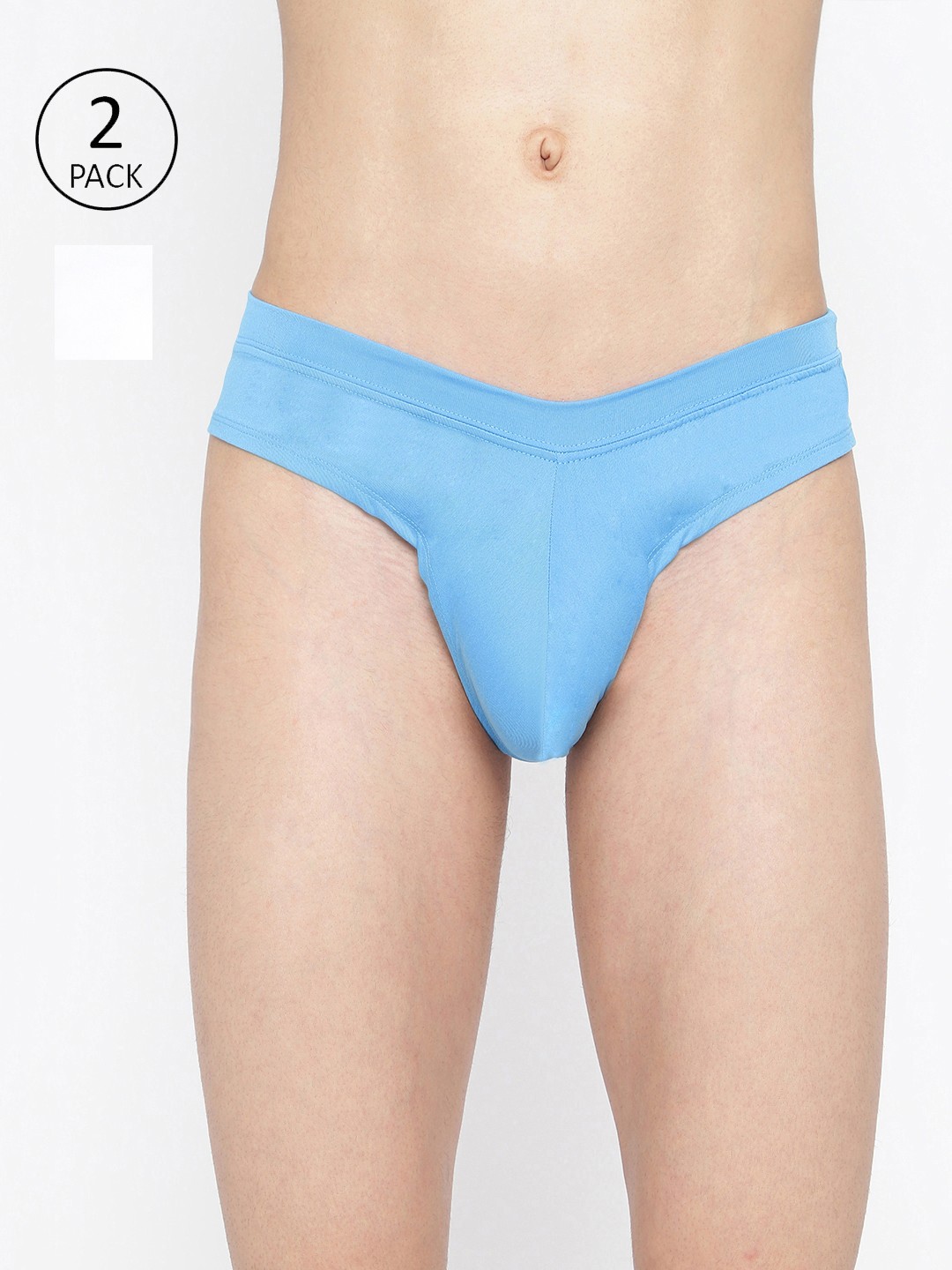 

La Intimo Pack Of 2 Mid-Rise Anti-Microbial Basic Briefs LISS030B, Blue