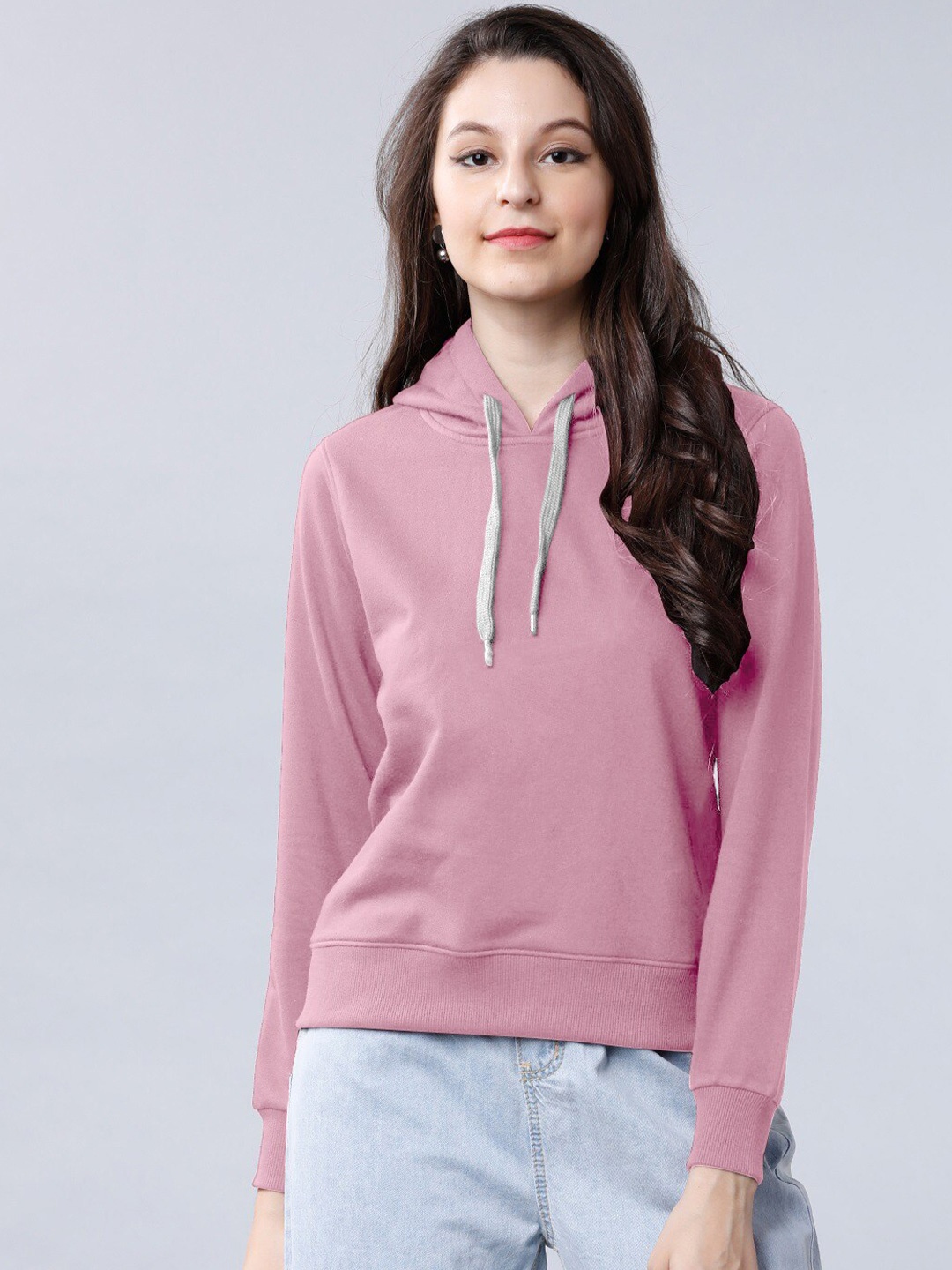 

BAESD Pullover Long Sleeves Hood Cotton Hooded Casual Sweatshirt, Pink