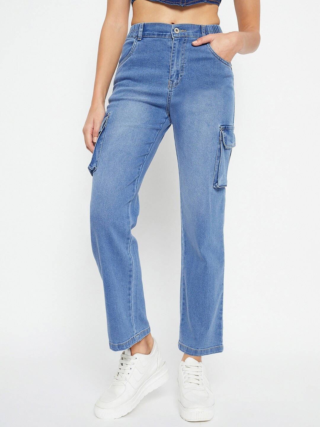 

Duke Women Clean Look Heavy Fade Stretchable Jeans, Blue