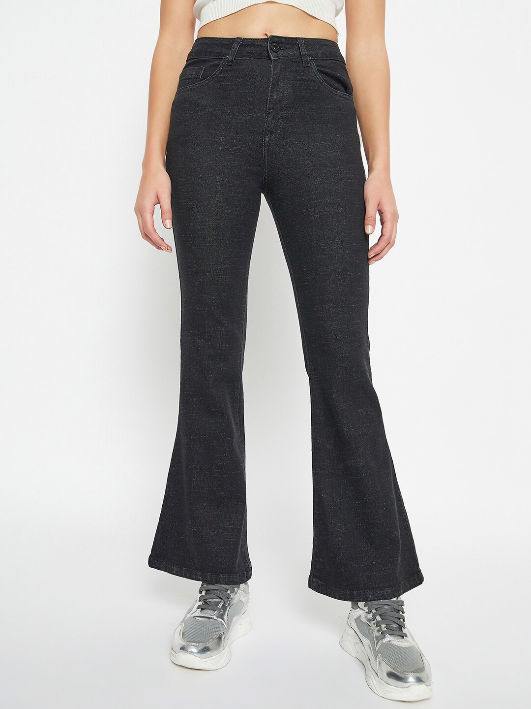 

Duke Women Clean Look Bootcut Stretchable Jeans, Black