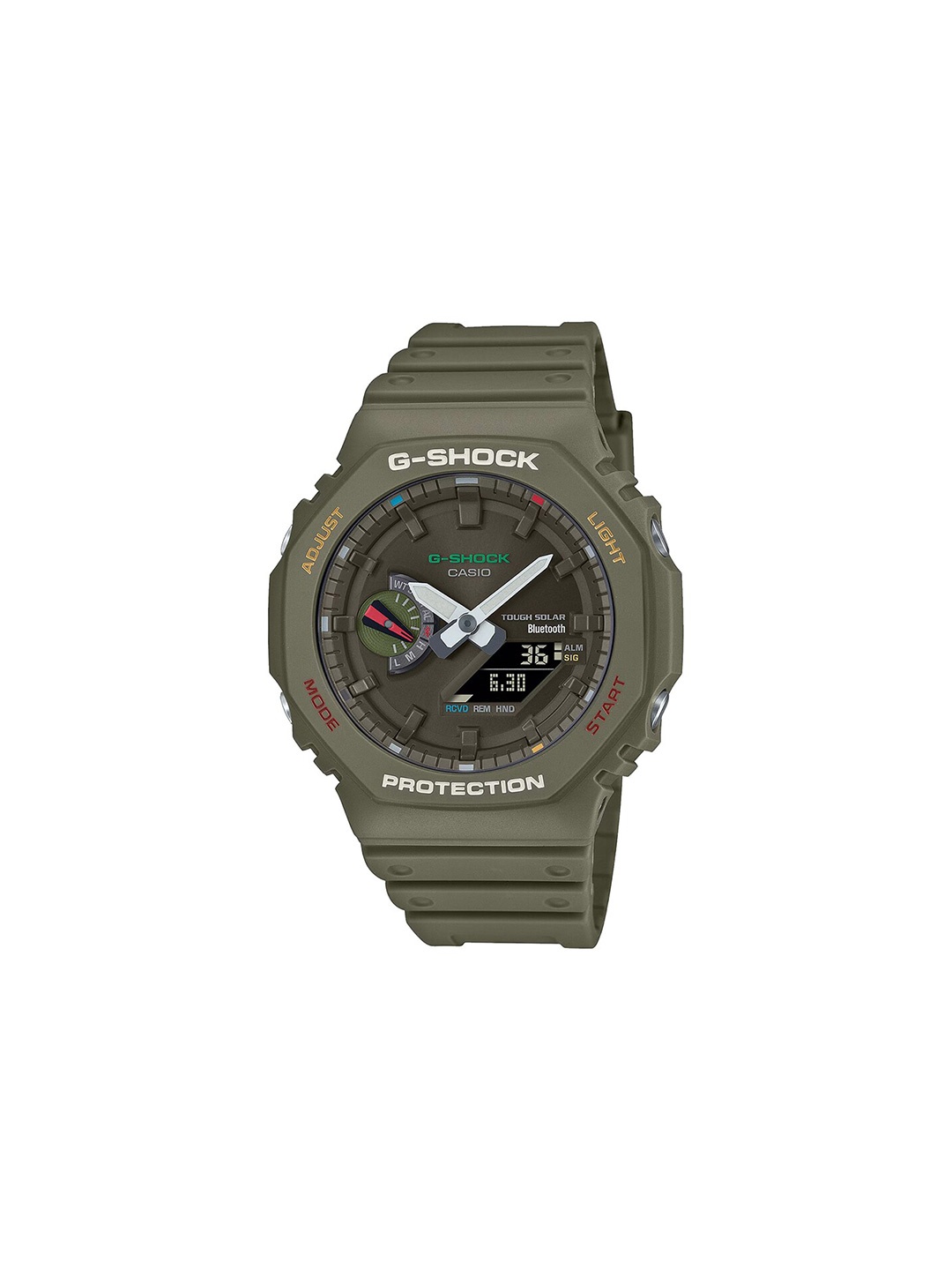 

CASIO Men G-Shock GA-B2100FC-3ADR Multi Ana-Digi Dial Green Resin Strap Watch G1477