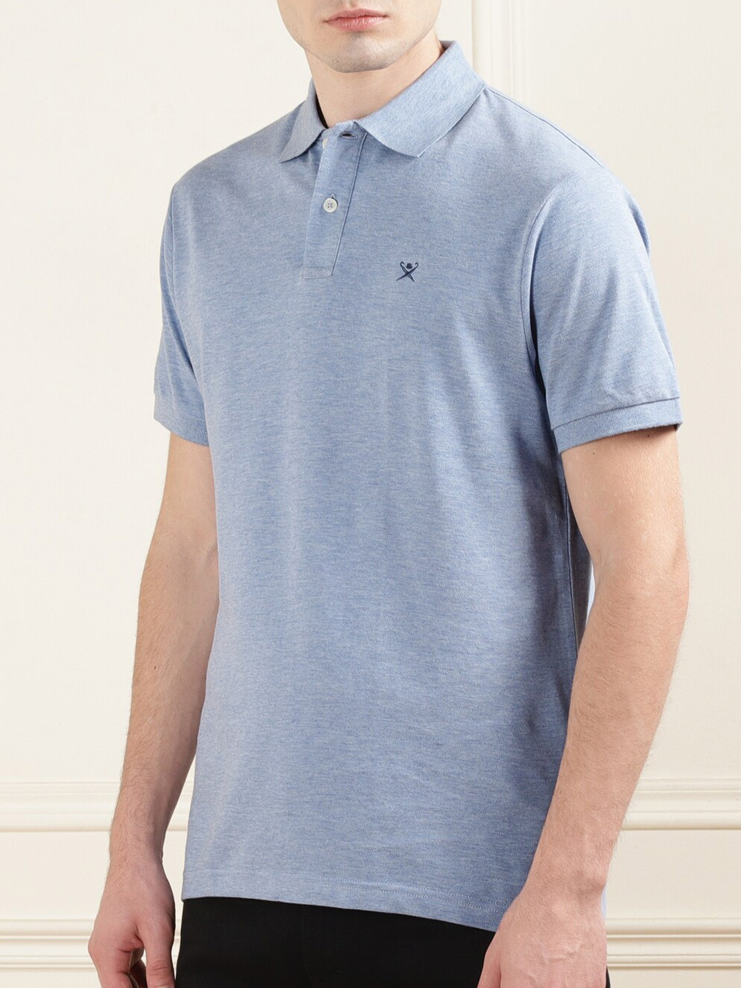 

HACKETT LONDON Polo Collar Cotton T-shirt, Blue