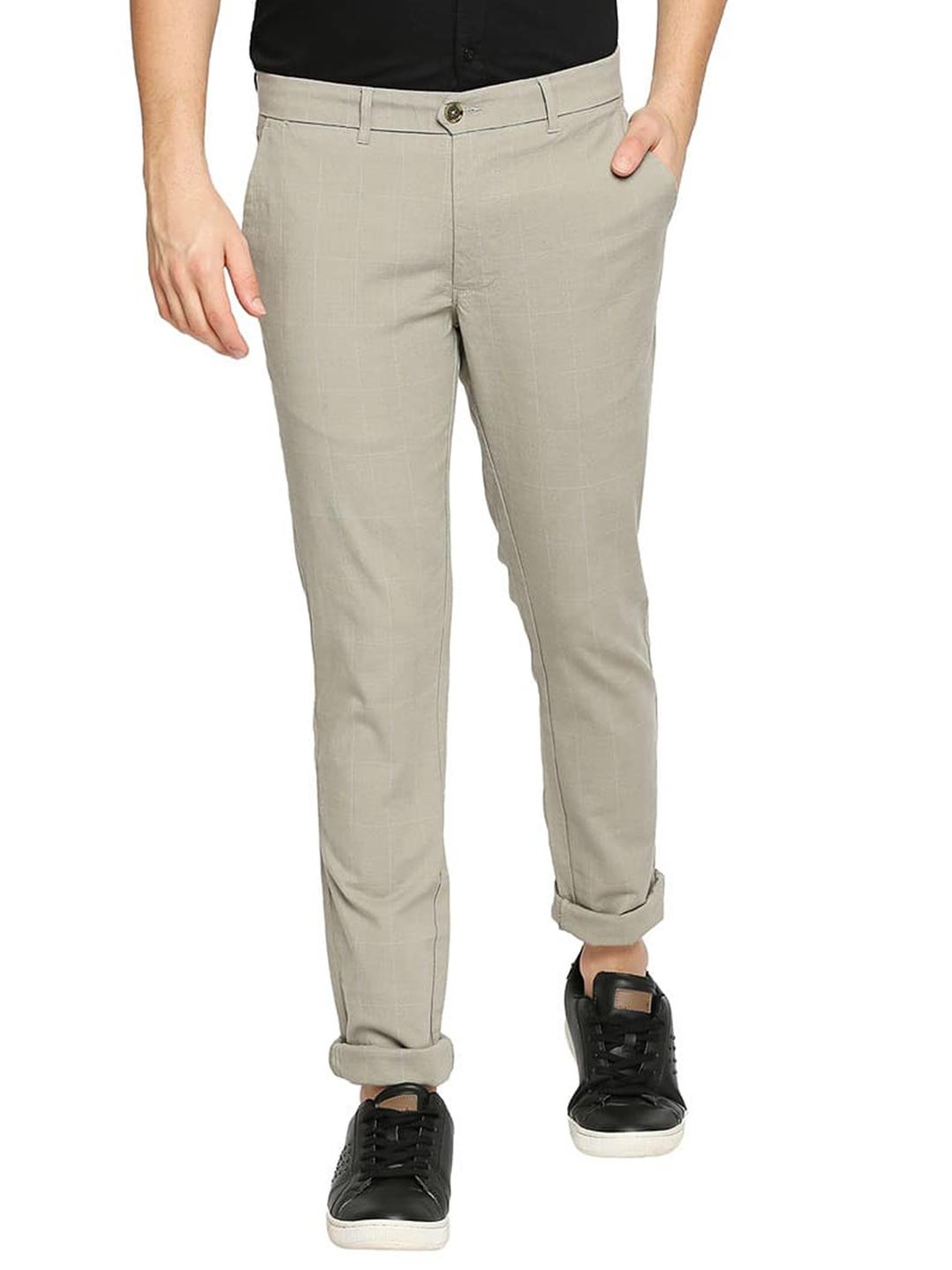 

Basics Men Tapered Fit Cotton Chinos Trouser, Beige