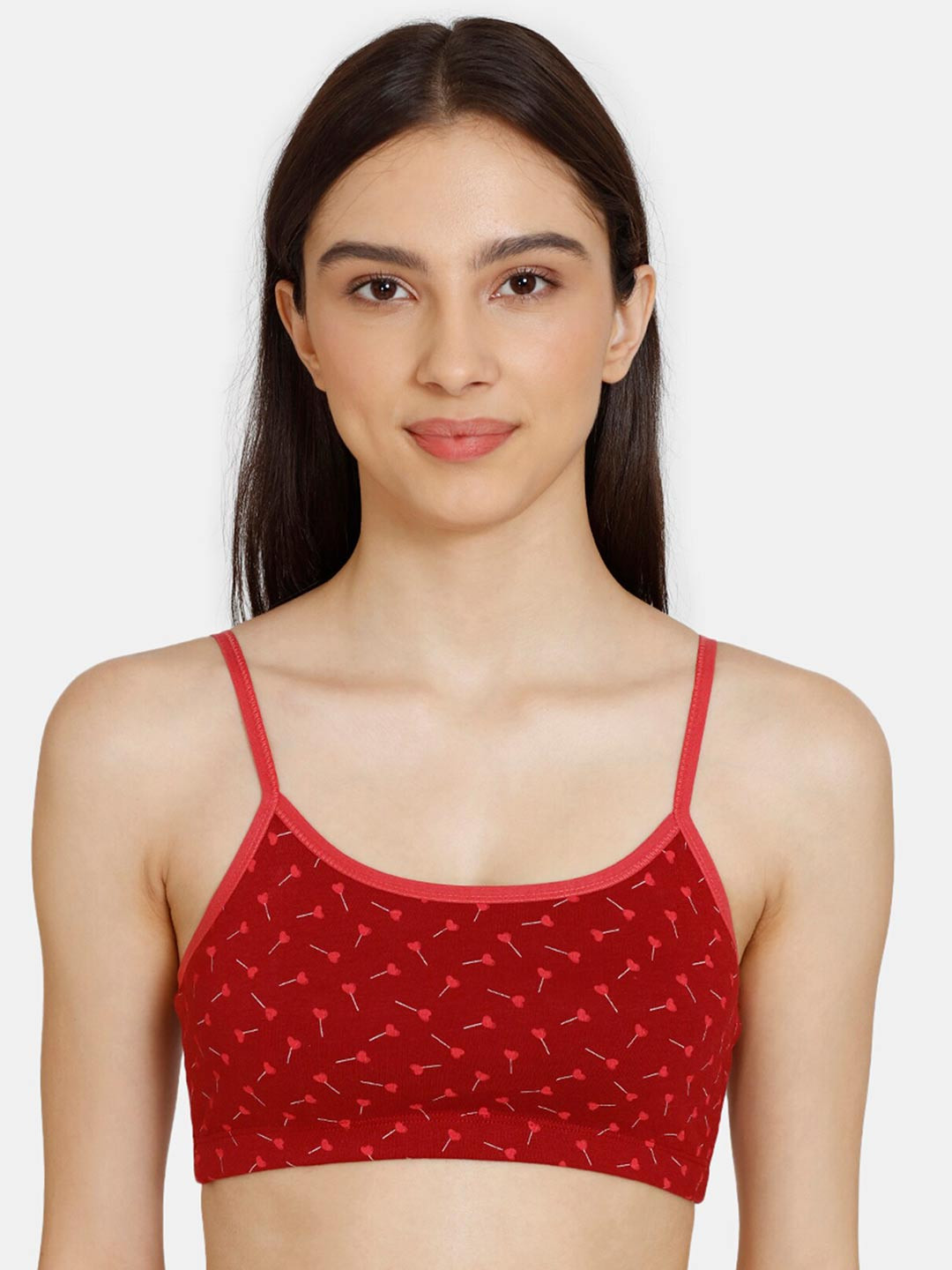 

Zivame Girls Conversational Printed Full Coverage Bralette Bra With All Day Comfort, Red