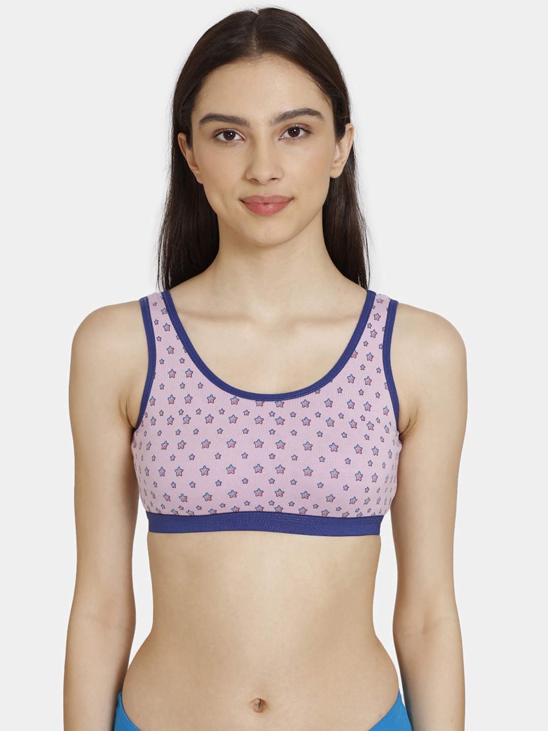 

Zivame Conversational Printed Full Coverage All Day Comfort Bralette Bra, Purple