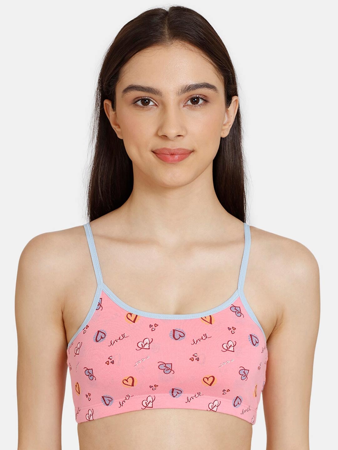 

Zivame Conversational Printed Full Coverage Bralette Bra, Pink
