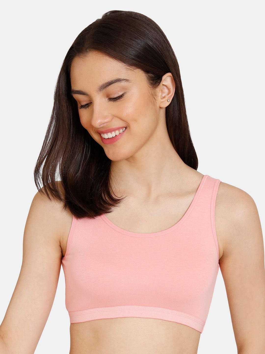 

Zivame Girls Pack of 2 Full Coverage Bralette Bras With All Day Comfort, Pink