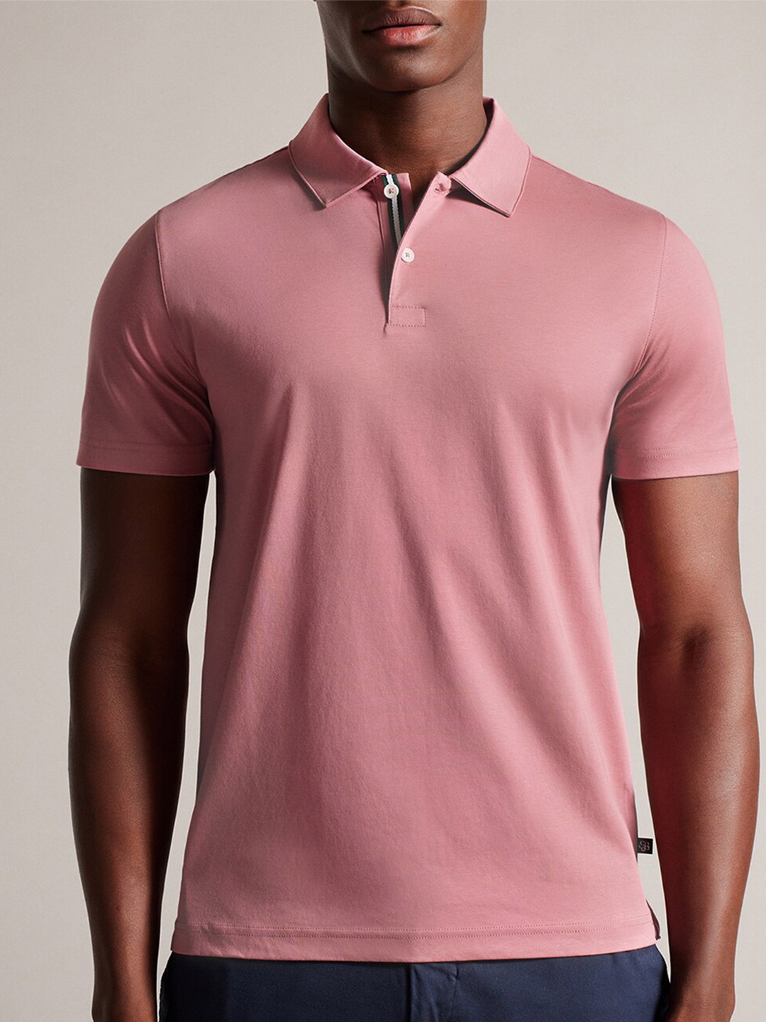 

Ted Baker Polo Collar Slim-Fit Cotton T-shirt, Pink