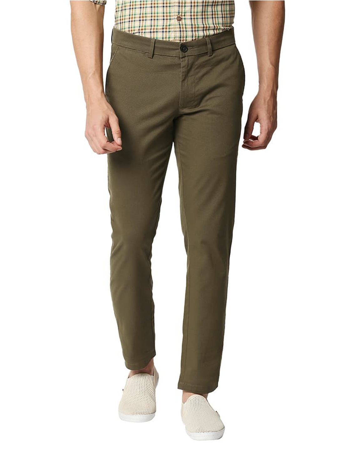 

Basics Tapered Fit Chinos Trousers, Brown