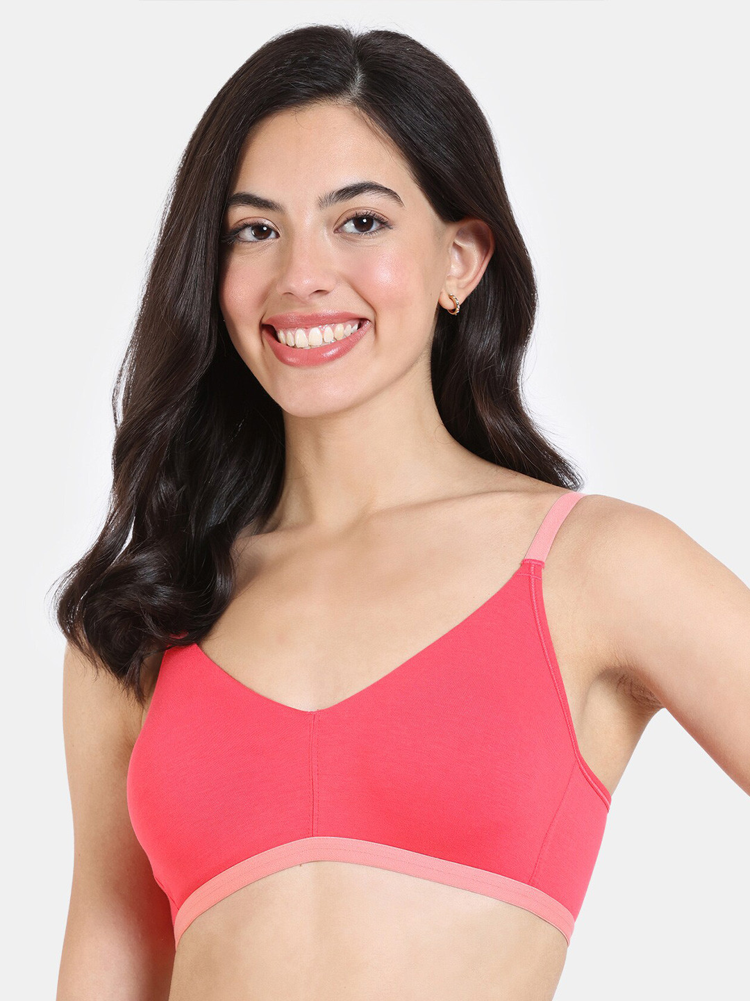 

Zivame Half Coverage Non Padded T-shirt Bra With All Day Comfort, Pink