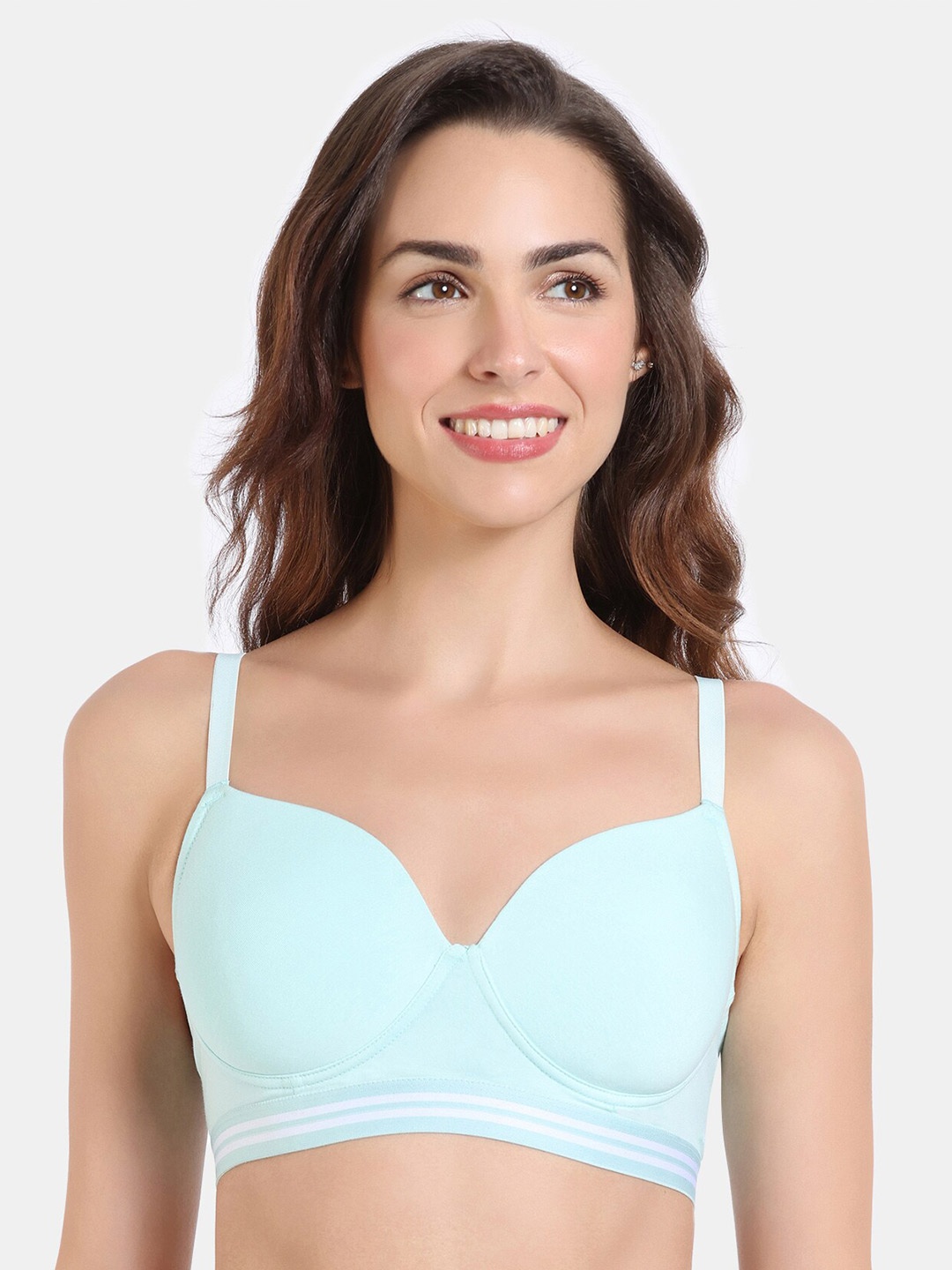 

Zivame Half Coverage Heavily Padded T-shirt Bra With All Day Comfort, Blue