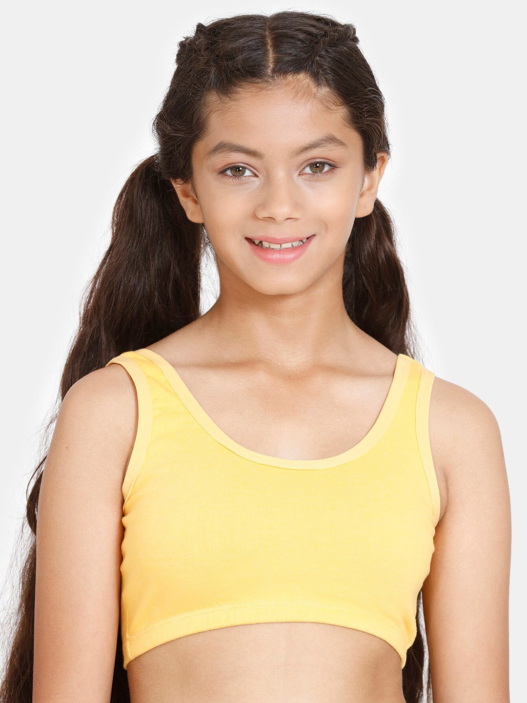 

Rosaline by Zivame Girls Half Coverage Seamless Bralette Bra With All Day Comfort, Yellow