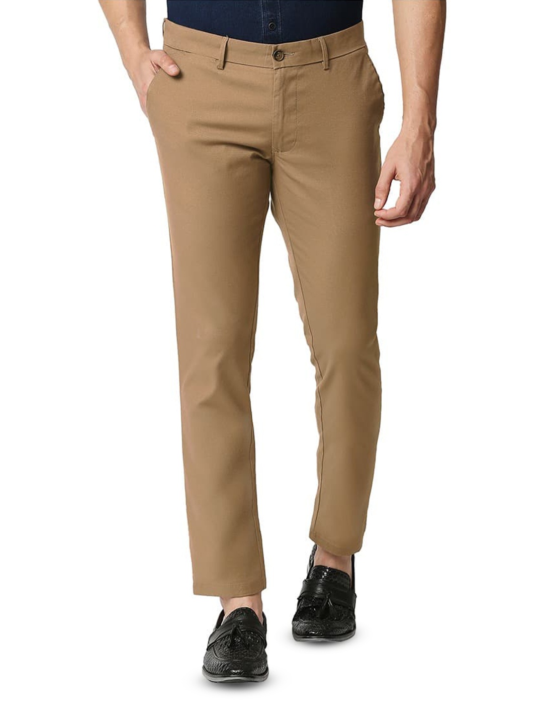 

Basics Man Tapered Fit Chinos Cotton Trousers, Brown