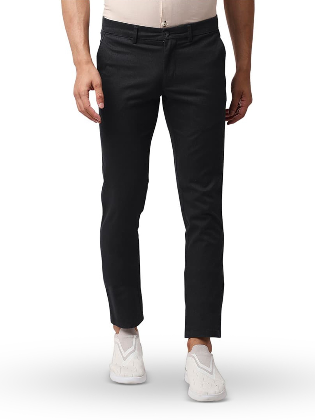 

Basics Tapered Fit Chinos Trousers, Black