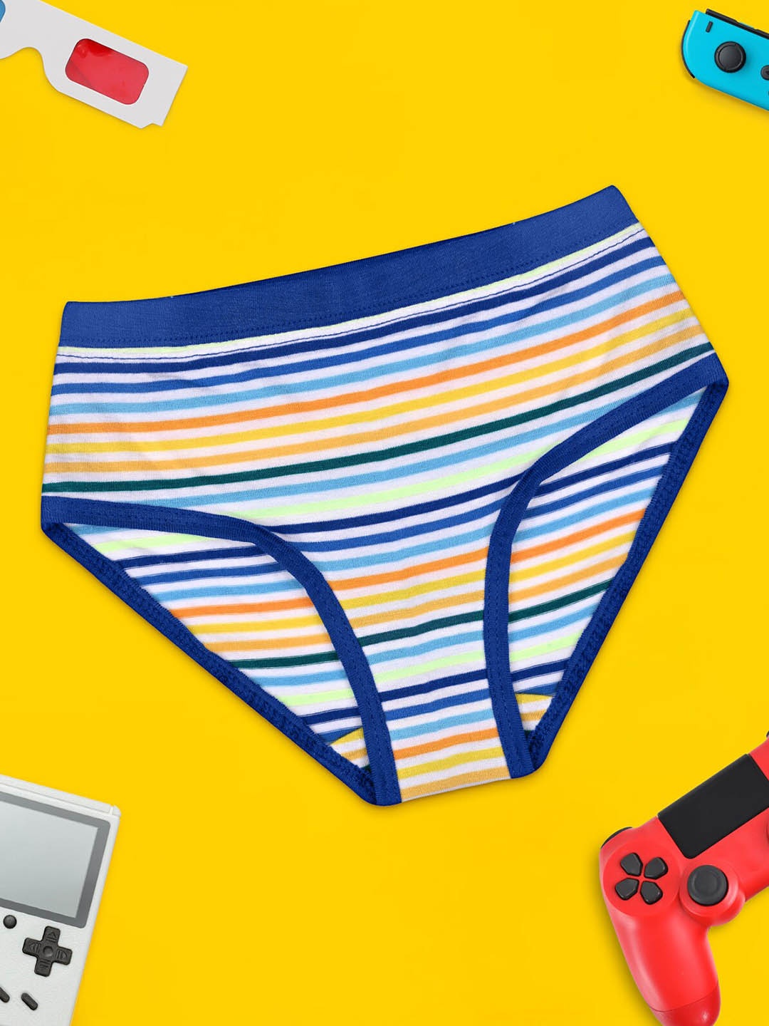 

XY Life Girls Striped Anti Microbial Hipster Briefs, Yellow