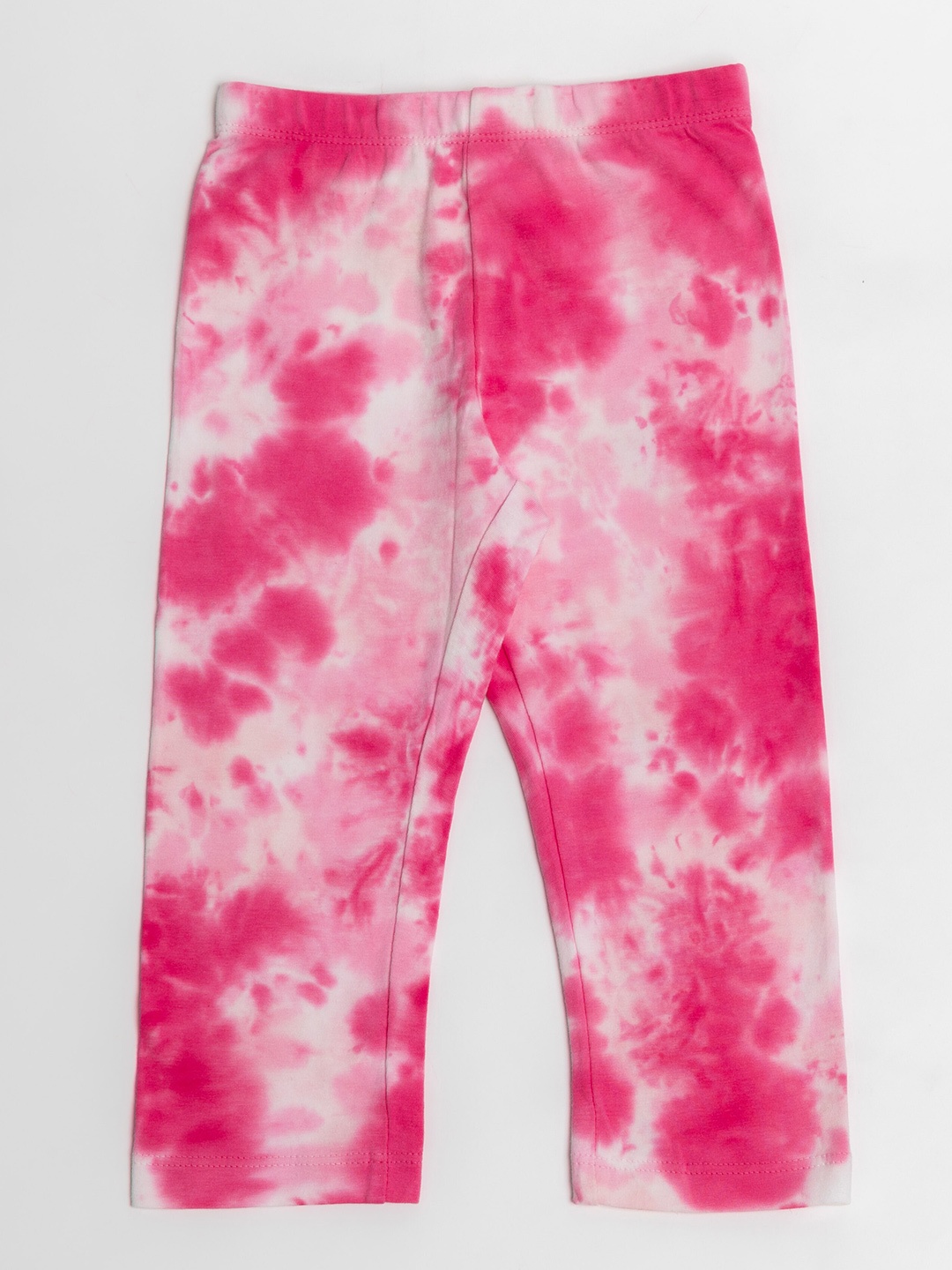 

BAESD Girls Tie & Dye Printed Cotton Mid-Rise Lounge Pants, Pink