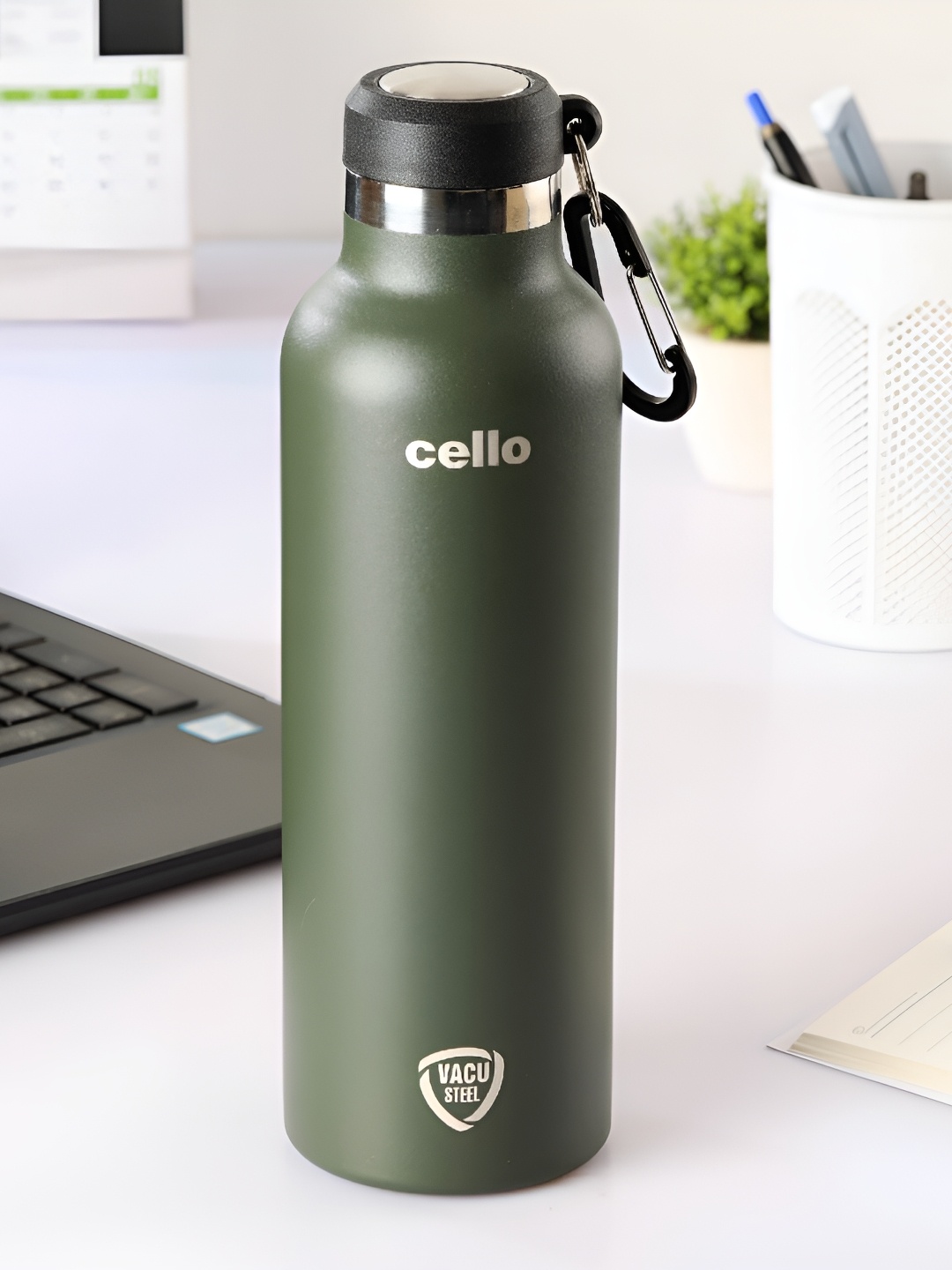 

Cello Green Stainless Steel Double Wall Vacuum Water Bottle 850ml