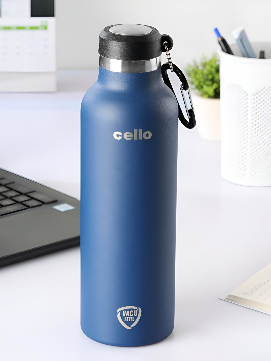 

Cello Blue Stainless Steel Double Wall Vacuum Water Bottle 850ml