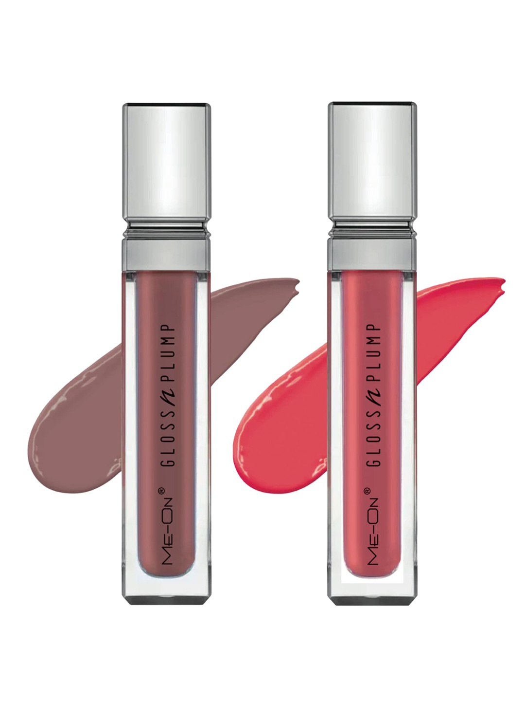 

ME-ON Set Of 2 Gloss & Plump Long-Lasting Lip Gloss 3ml Each - Shades 06 & 10, Pink