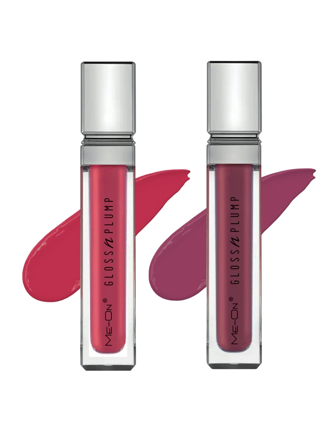 

ME-ON Set Of 2 Gloss & Plump Long-Lasting Lip Gloss 3ml Each - Shades 11 & 12, Pink