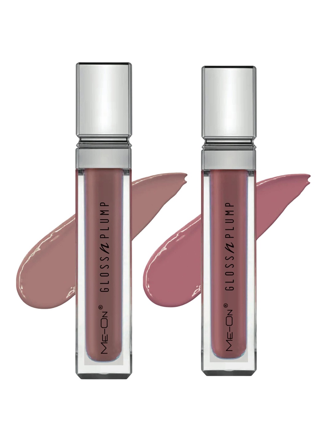 

ME-ON Set Of 2 Gloss & Plump Long-Lasting Lip Gloss 3ml Each - Shades 04 & 09, Pink