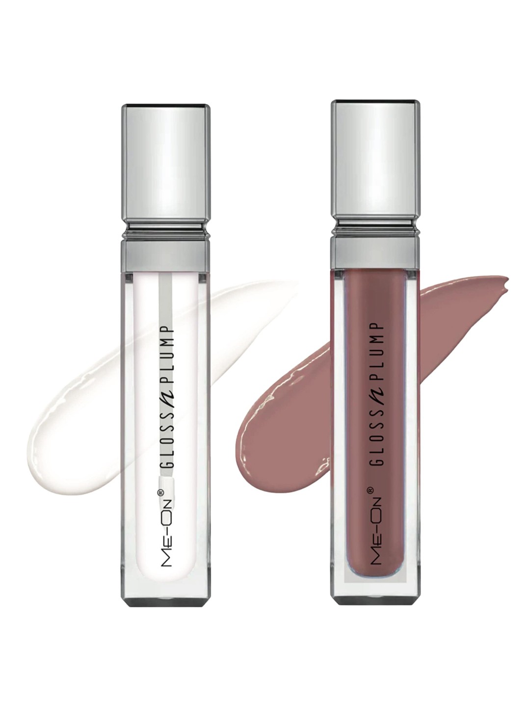 

ME-ON Set Of 2 Gloss & Plump Long-Lasting Lip Gloss 3ml Each - Shades 01 & 04, Nude