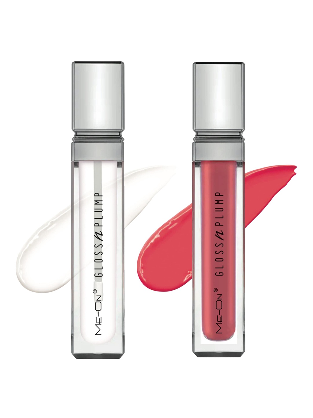

ME-ON Set Of 2 Gloss & Plump Long-Lasting Lip Gloss 3ml Each - Shades 01 & 10, Pink