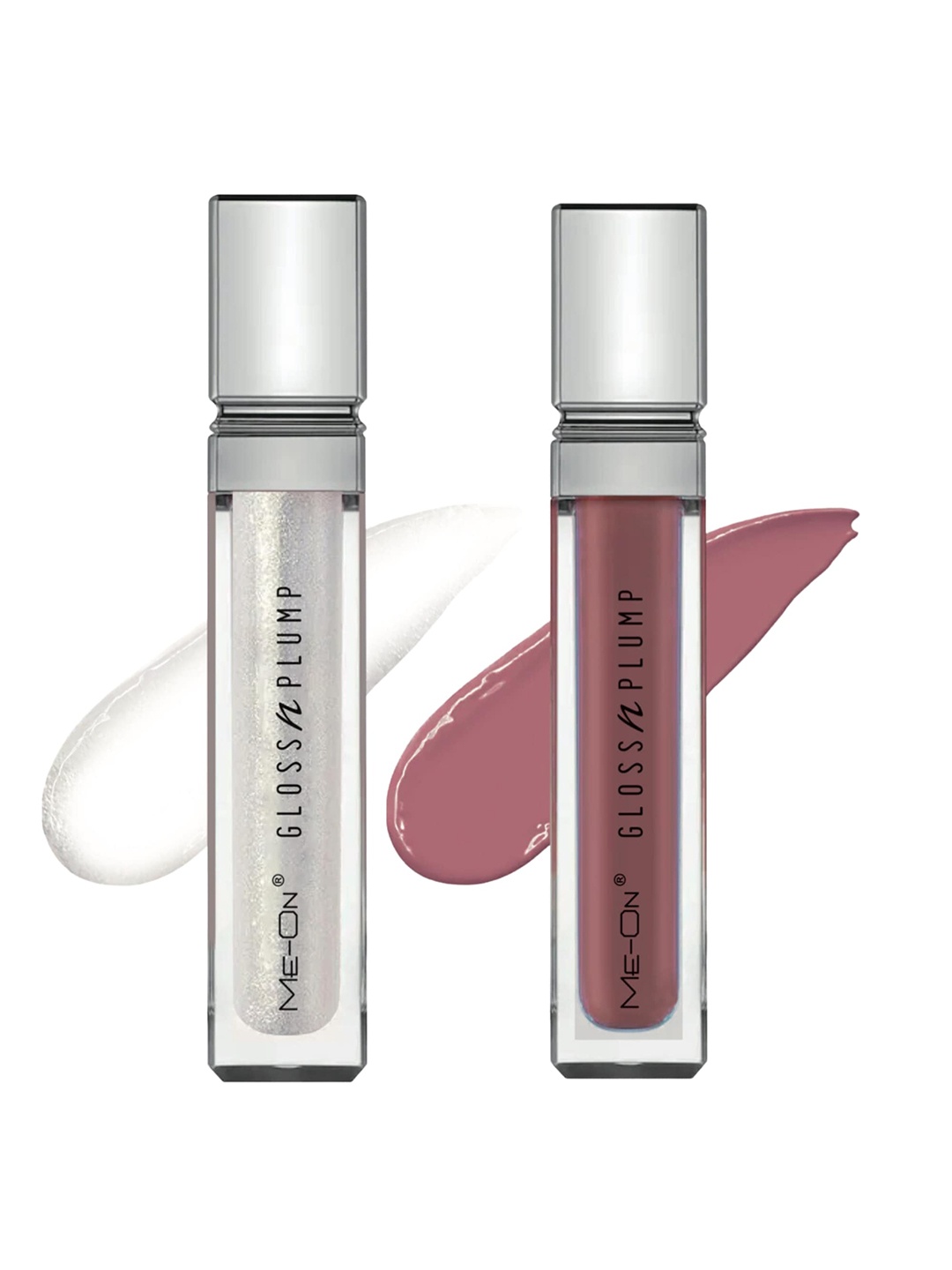 

ME-ON Set Of 2 Gloss & Plump Long-Lasting Lip Gloss 3ml Each - Shades 02 & 09, Pink