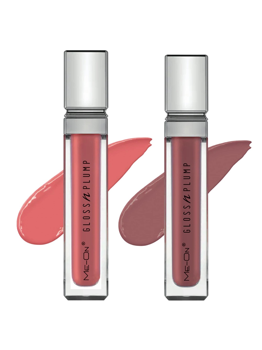 

ME-ON Set Of 2 Gloss & Plump Long-Lasting Lip Gloss 3ml Each - Shades 05 & 07, Pink