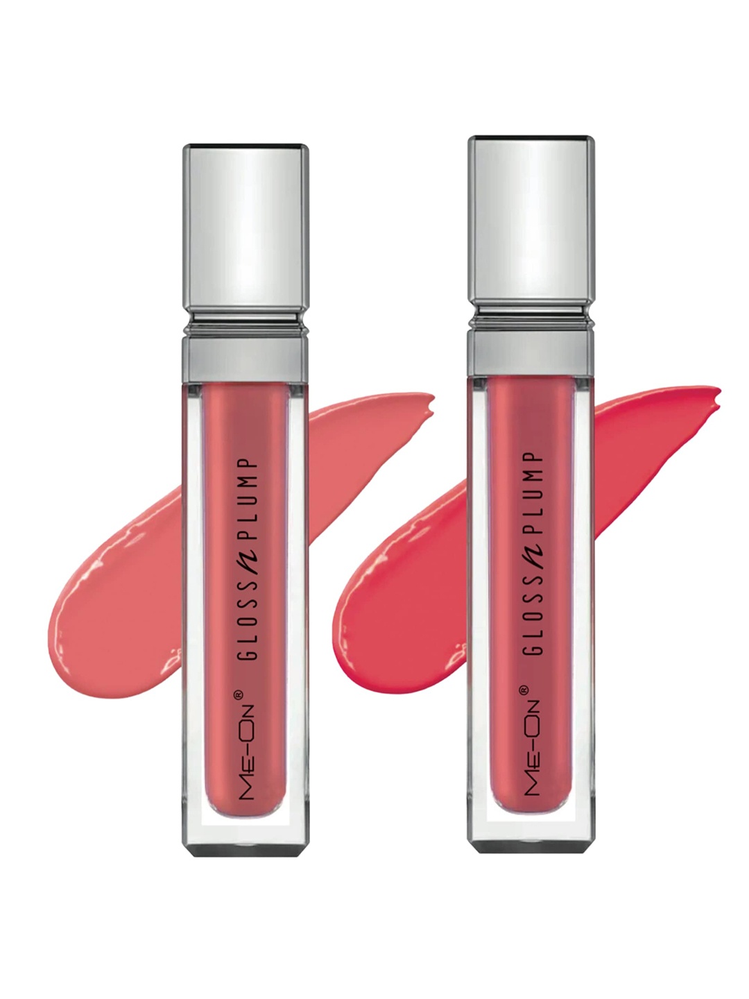 

ME-ON Set Of 2 Gloss & Plump Long-Lasting Lip Gloss 3ml Each - Shades 5&10, Pink