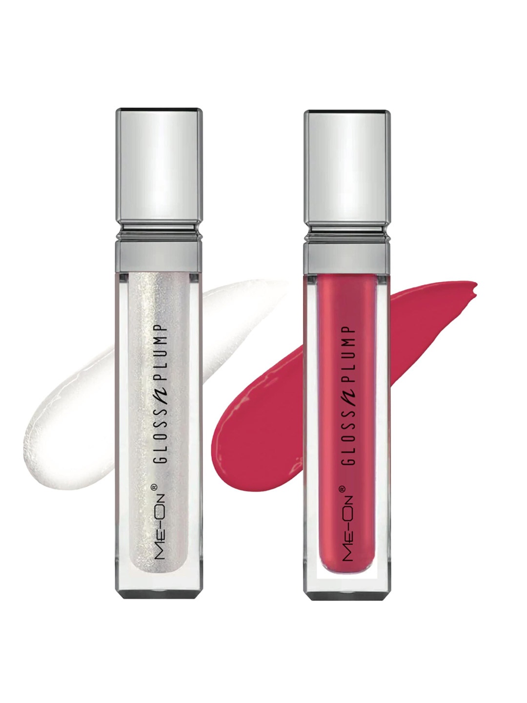 

ME-ON Set Of 2 Gloss n Plump Long Lasting & Lightweight Lip Gloss 3ml Each- Shades 02 & 11, Transparent
