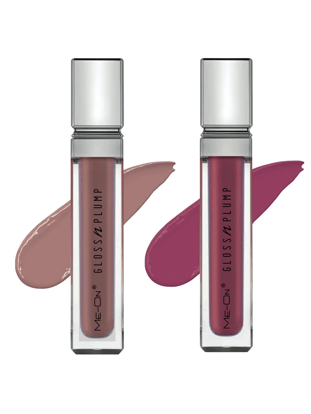 

ME-ON Set Of 2 Gloss n Plump Long Lasting Lip Gloss 3ml Each - Shades 04 & 12, Purple