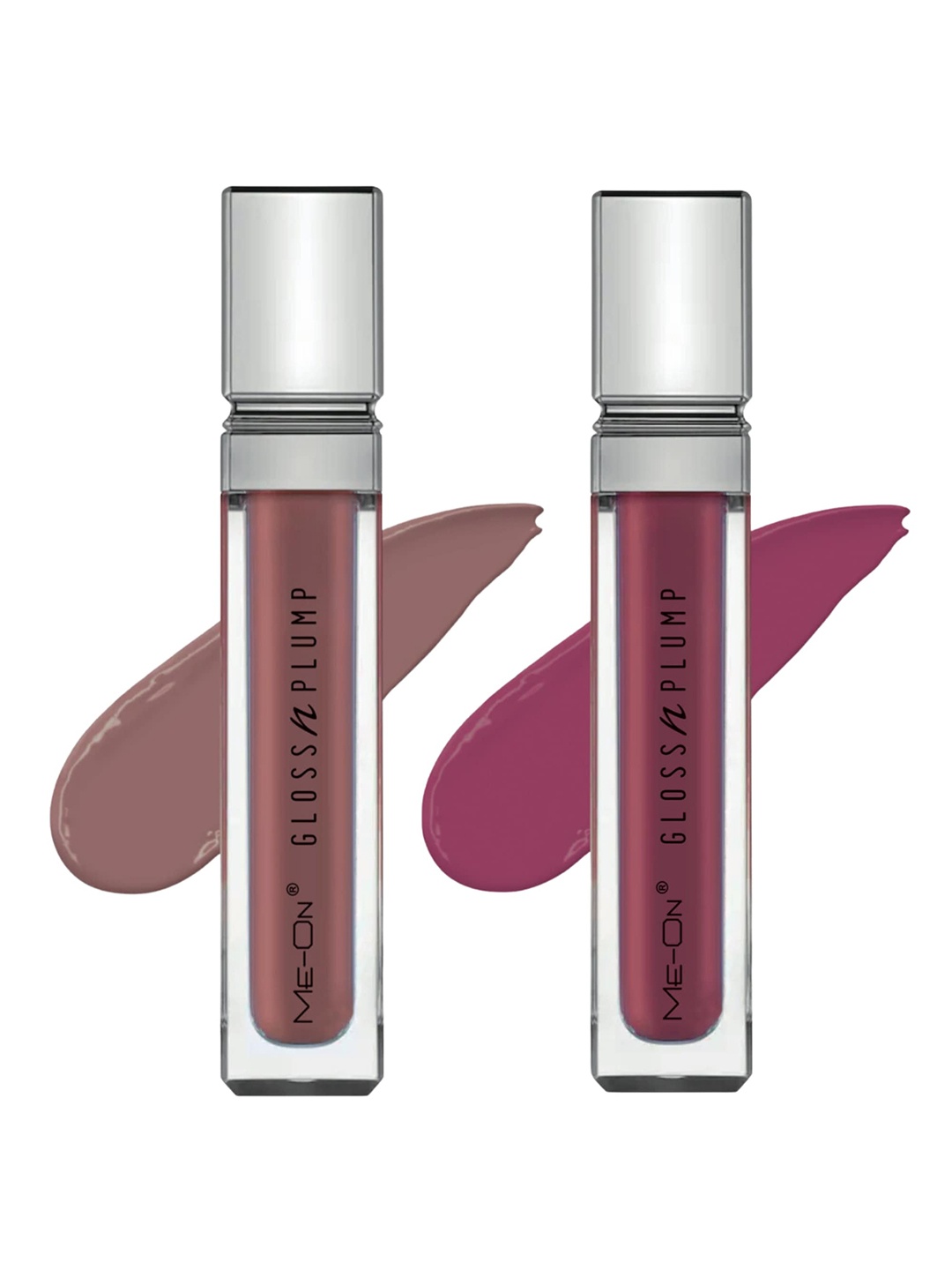 

ME-ON Set Of 2 Gloss & Plump Long-Lasting Lip Gloss 3ml Each - Shades 06 & 12, Pink