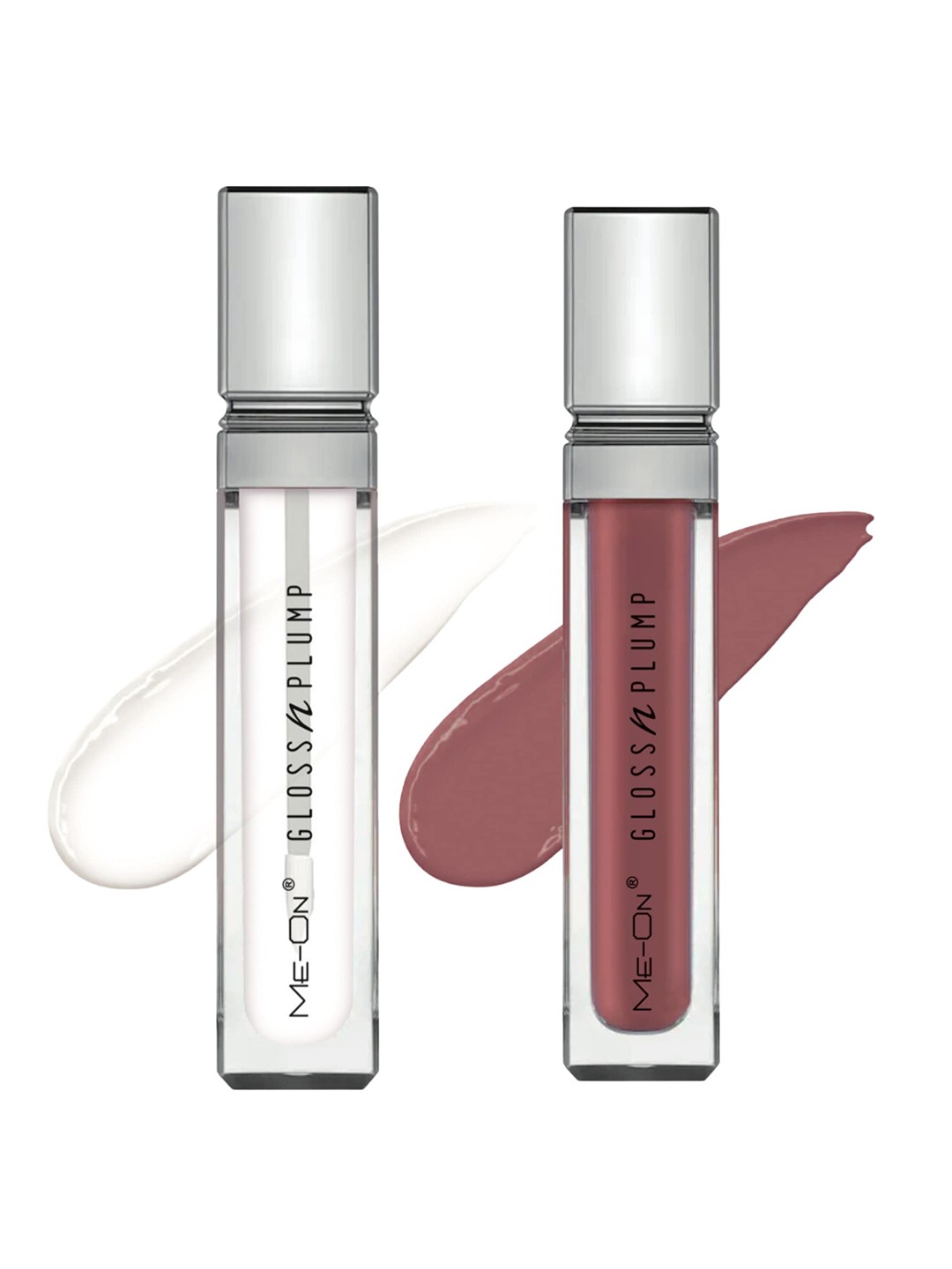 

ME-ON Set Of 2 Gloss & Plump Long-Lasting Lip Gloss 3ml Each - Shades 01 & 07, Nude