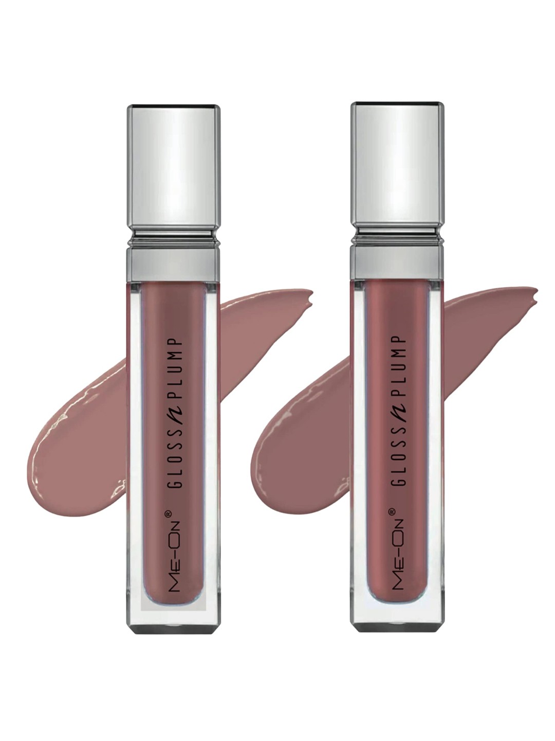 

ME-ON Set Of 2 Gloss & Plump Long-Lasting Lip Gloss 3ml Each - Shades 04 & 06, Nude